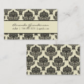 Chic Damask-oproepkaart Contactkaartje (Voorkant / Achterkant)