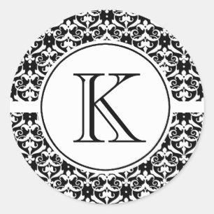 Chic Damask Ronde Sticker