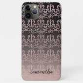 Chic  Damask Roos Goud en Zwart Case-Mate iPhone Case (Achterkant)