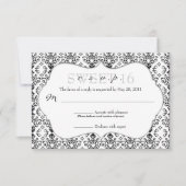Chic Damask RSVP [zwart en wit] (Voorkant)