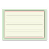 Chic Damask & Stripe Recept Kaart (Achterkant)