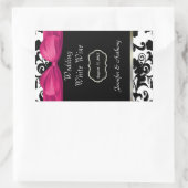 Chic Damask Wedding Wine Bottle Stickers (Tas)