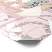 Chic Dames Franse bakkerij Tea Shop Waterverf Poster (Hoek)