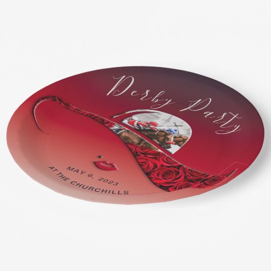 Chic Dames Pet Derby Party Papieren Bordje (Gekanteld)