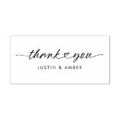 Chic Dank Je Wel Aangepaste Namen Script Hart Rubberstempel (Afrduk)