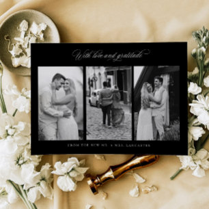 Chic Dank u Bruiloftsfoto Custom Note Kaart