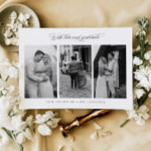 Chic Dank u Bruiloftsfoto Custom Note Kaart