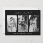 Chic Dank u Bruiloftsfoto Custom Note Kaart (Voorkant)