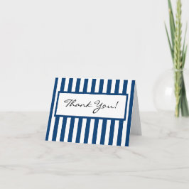 CHIC DANK U NOTE_ 158 NAVY/SHITE STRIPES BEDANKKAART