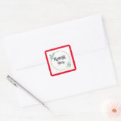 Chic Dank u vierkante Sticker voor elke gelegenhei (Envelop)