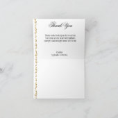 Chic Dark Blue Agate Gold Gilded Bedankt (Binnen)