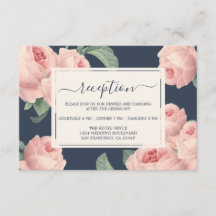 Chic Dark Blue  roze roze roze bruiloft