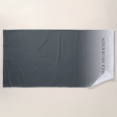 Chic Dark Grey Name Monogram Strandlaken (Voorkant)