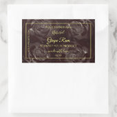 Chic Dark Red Brown Blooming Rozen Product Labels (Tas)