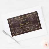 Chic Dark Red Brown Blooming Rozen Product Labels (Envelop)