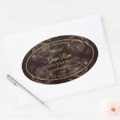 Chic Dark Red Brown Blooming Rozen Product Labels (Envelop)