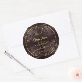 Chic Dark Red Brown Blooming Rozen Product Labels (Envelop)