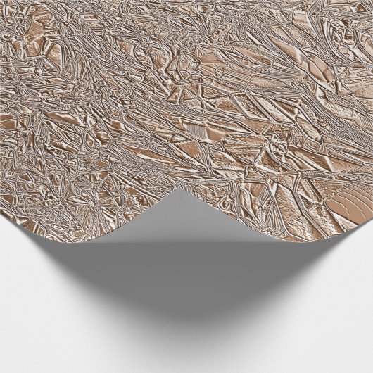 Chic Dark Roos Gold en crème Cadeaupapier (Hoek)