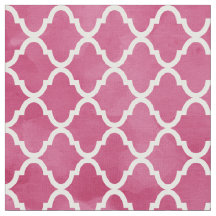 Chic Dark Roze Waterverf Style Quatrefoil Patroon