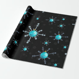 Chic Dark Snowflakes Gem-Ornamenten Verpakkingspap Cadeaupapier
