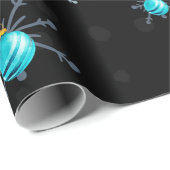 Chic Dark Snowflakes Gem-Ornamenten Verpakkingspap Cadeaupapier (Rol Hoek)