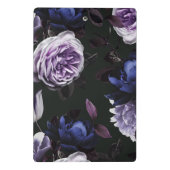 Chic Dark Violet Floral Bouquet Mini Klembord (Achterkant)