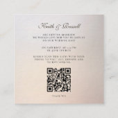 Chic de datum van de QR-code-bruiloft website opsl Informatiekaartje (Achterkant)