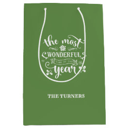 Chic De meest wonderlijke tijd van het jaar Monogr Medium Cadeauzakje