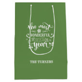 Chic De meest wonderlijke tijd van het jaar Monogr Medium Cadeauzakje (Achterkant)