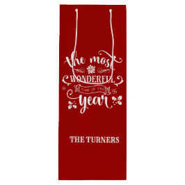 Chic De meest wonderlijke tijd van het jaar Monogr Wijn Cadeautas