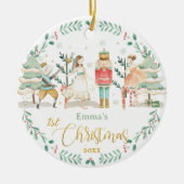 Chic De Notenkraker Ballet Baby 1e Kerstmis Keramisch Ornament (Voorkant)