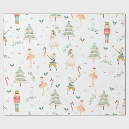 Chic de Nutcracker kerstballet-ontkoppeling Cadeaupapier (Vlak)