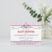 Chic Deco Aangepaste Baby shower Uitnodiging (lave (Staand voorkant)