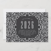 Chic Deco | Eve-partij nieuwjaar Kaart (Voorkant)