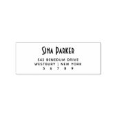 Chic Deco Name & Surname Custom Return-adres Rubberstempel (Afrduk)