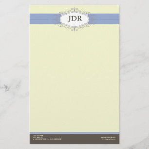 Chic Deco Periwinkle Gepersonaliseerd Stationery Briefpapier