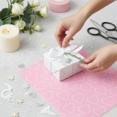 Chic Decoratieve Roze Harten Patroon Wrapping Pape Inpakpapier Vel