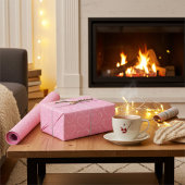 Chic Decoratieve Roze Harten Patroon Wrapping Pape Inpakpapier Vel