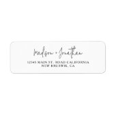 Chic Decorative Font Script Weduwingretour Adres Etiket (Voorkant)
