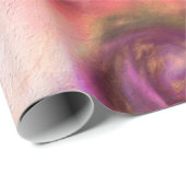 Chic Deep Pink Peach Spring Floral Art Cadeaupapier (Rol Hoek)