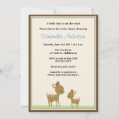 Chic Deer Baby shower Invitation - Boy Kaart (Voorkant)