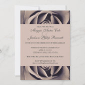 Chic Delicate Roos Wedding Uitnodiging (Voorkant)