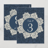 Chic Denim en ivoor weddenschappen Kaarten (Voorkant / Achterkant)