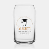 Chic Dental School Aangepaste Tandarts Afstuderen Blikvorm Glas (Voorkant)
