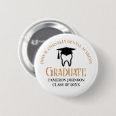 Chic Dental School Aangepaste Tandarts Afstuderen Ronde Button 5,7 Cm (Voorkant /achterkant)