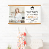 Chic Dental School Afstuderen Party Foto Spandoek (Insitu)