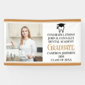 Chic Dental School Afstuderen Party Foto Spandoek (Horizontaal)