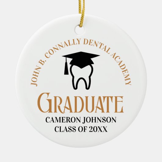 Chic Dental School Custom Afstuderen Christmas Keramisch Ornament (Voorkant)