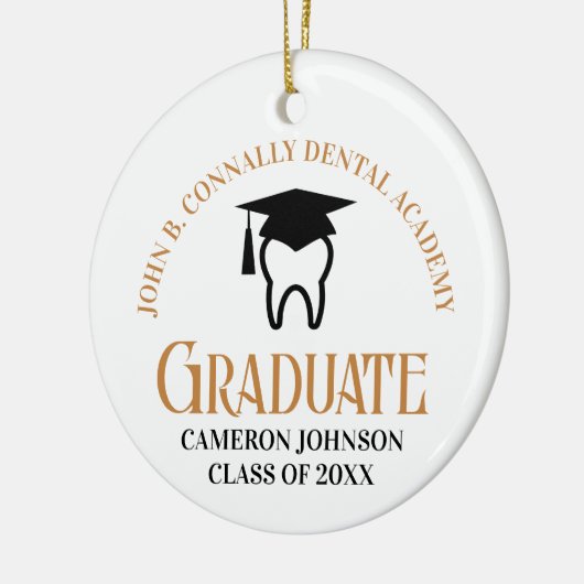 Chic Dental School Custom Afstuderen Christmas Keramisch Ornament (Links)