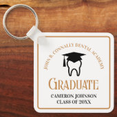 Chic Dental School Custom Goud Afstuderen Gift Sleutelhanger (Voorkant)
